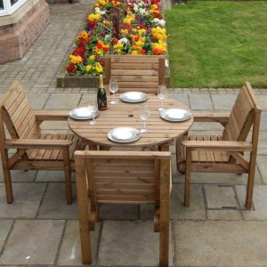 1.1 Metre Round Table & 4 Chairs