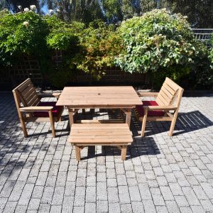 4FT Straight Table 2 Chairs and 2 Forms