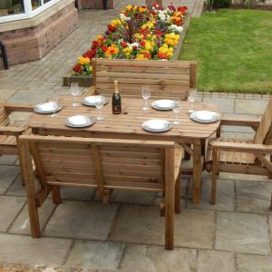 6ft Full Set Includes 6ft Table, 2 Benches & 2 Chairs