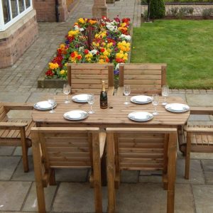 6ft Table Set Including 6 Chairs